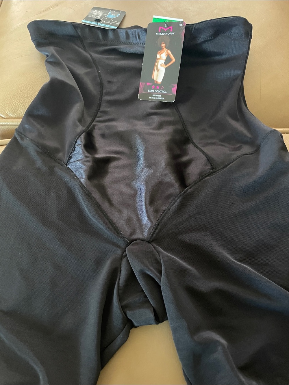 Maidenform Black High-Waist Shaper Shorts with Firm Control